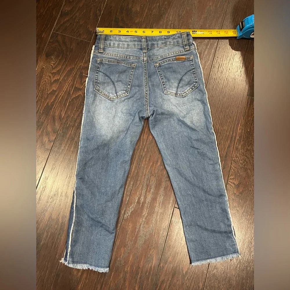 Joes Jeans Girl denim Crop Stretch Raw Hem size 10